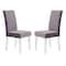 Armen Living Dalia Modern and Contemporary Dining Chair in Gray Velvet with Acrylic Legs, PK2 LCDACHGRAY - alternate 1